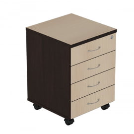 Тумба подкатная с замком Р.Т-4 ЗЦ Венге Дуб Молочный