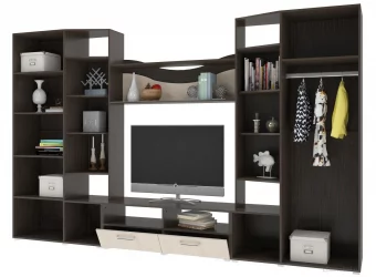 Стенка-горка в гостиную Гамма без зеркал Венге Дуб