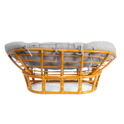 Диван MAMASAN/МАМАСАН 23/02 W /с подушкой/ 169х102х80 см, Pecan (орех), матрац 182х119 см, ткань серо-бежевая 3М 16/2