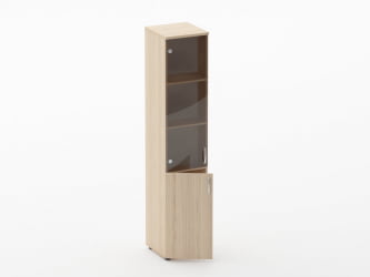 Шкаф высокий со стеклом Glassy 6.19.15Л Туя