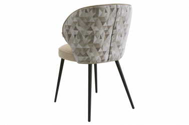 Стул Остин (пломбир (велюр)/черный)