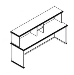 Стойка ресепшен RMS 200 Орех Даллас