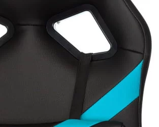 Геймерское кресло Бюрократ ZOMBIE DRIVER Черный-голубой