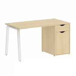 Стол письменный ХОМЕ ОФФИCЕ ВР.СП-3-138.1.А Акация Лорка/Белый металл / HOME OFFICE VR.SP-3-138.1.A