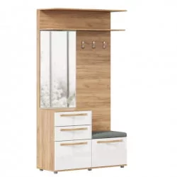 Прихожая Марта-2 №02 Дуб золотой Белый глянец