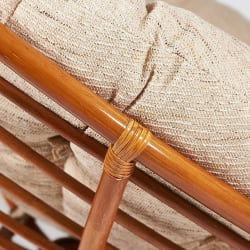 Кресло ПАПАСАН 23/01 В /с подушкой/ диаметр подушки 129 см, 115х101х104 см, Когнаc (коньяк), ткань Старт / PAPASAN W Cognac