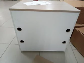 Тумба-купе Дека 9.02.08 Дуб Сантана светлый/Белый / Deka