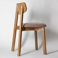 Стул с мягким сиденьем Вега Violet жаккард Орех