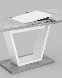 Стол раскладной Веcтор 120-160 Бетон-белый / Vector