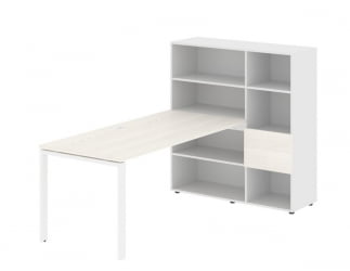 Рабочая станция EDIS EURST 1217 Ясень Траун Белый Белый