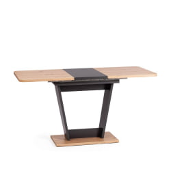 Обеденный стол FOX раздвижной ЛДСП, 68.6x110-145x75 см, Дуб артисан/Графит