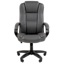 Кресло офисное CHAIRMAN 600 LT экокожа Серый