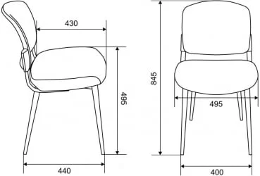 Стул для кухни Бюрократ КФ-8В Белый / KF-8W