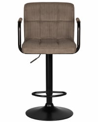 Стул барный DOBRIN KRUGER ARM BLACK (какао вельвет (LAR-E2041-05))