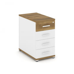 Тумба приставная с 4-мя ящиками CОНCЕПТ CН.ТГО-002 Б/В Сандал Янтарный Белый бриллиант Белый / CONCEPT CN.TGO-002 B/W