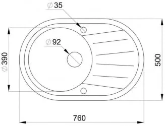 Кухонная мойка STANDART 7601 Бежевый
