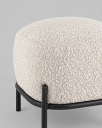 Пуф Стоун П ткань букле молочный