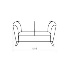 Диван двухместный Карр 2Д Art-vision 115