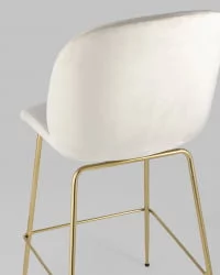 Стул полубарный Beetle со спинкой gold Бежевый