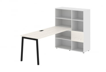 Рабочая станция ЕДИС ЕЛРСТ 1117 Ясень Траун Черный Белый / EDIS ELRST