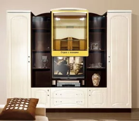 Стенка Александра 6 МДФ Венге/Млечный дуб