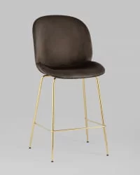 Стул полубарный Беетле со спинкой голд Коричневый / Beetle gold