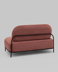 Диван Стоун велюр рельефный коралловый