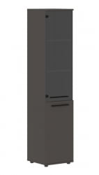 Шкаф-колонка комбинированная левая ЕДИС ЕХCС 42.2 Л Мокко Черный Мокко / EDIS EHCS L