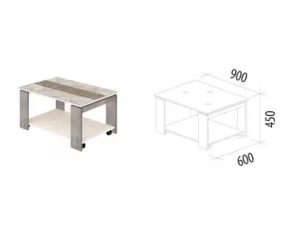 Стол журнальный Агат 33.10 Кена-Фреска Невада