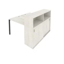 Рабочая станция с опорным шкафом-купе Метал Сйстем БП.РС-СШК-2.1 Наварра/Антрацит / Metal System