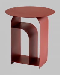 Журнальный столик Arwel металл бордовый