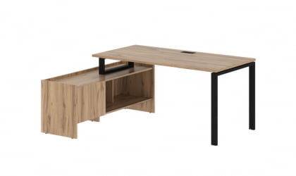 Стол с тумбой EDIS EUCT 17814 Дуб Денвер светлый Черный