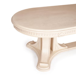 Стол VERSAL овальный бук, мдф, 300 (350/400) х 110 х 78 см, бежевый патина