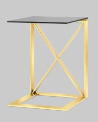 Стол квадратный КРОСС 40x40 Золото