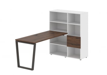 Рабочая станция ЕДИС ЕВРСТ 1115 Дуб Денвер темный Мокко Белый / EDIS EVRST