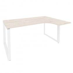 Стол эргономичный правый на О-образном м/к ONIX O.MO-SA-4R Денвер Светлый/Белый