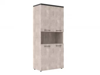 Шкаф с 2-мя комплектами глухих малых дверей и топом THC 85.4 (Дуб Каньон)