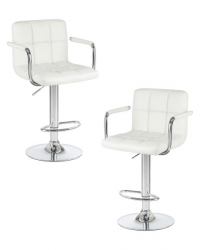 Стул барный DOBRIN KRUGER ARM (белый) 2 шт