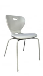 Стул универсального назначения АУРА (рост 6) Серый/Каркас полимерный хром / AURA