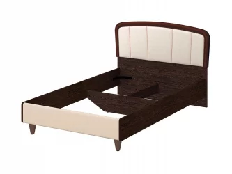 Кровать 120*200 Катрин 92.03 Дуб венге Белый песок Санчо крем