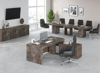 Тумба большая B-TONE BTN36120042 Вяз Бетон темный