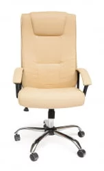 Кресло руководителя Maxima хром (бежевый 36-34)