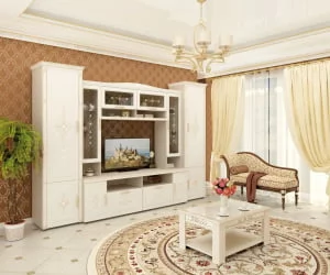 Шкаф-пенал Венеция 32.07 Сосна Астрид Ваниль