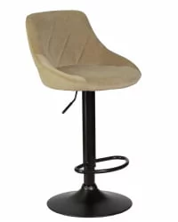 Стул барный DOBRIN LOGAN BLACK Мокко велюр MJ9-9