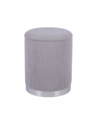 Пуф Эмили с ящиком серебро вельвет серый