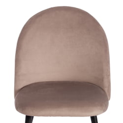 Стул MONRO (mod. 5144) металл/вельвет, 51x56x84 см, серо-бежевый (HLR-9)/черный