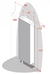 Поворотный зеркальный шкаф Drive SP Белый