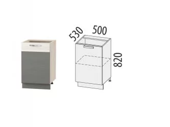 Напольный шкаф (лев/прав) Графит 74.61 Сосна Астрид/Ваниль/Графит