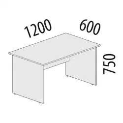 Стол рабочий Альфа 64.19 Дуб Кронберг
