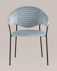 Стул Алексис велюр Пыльно-голубой